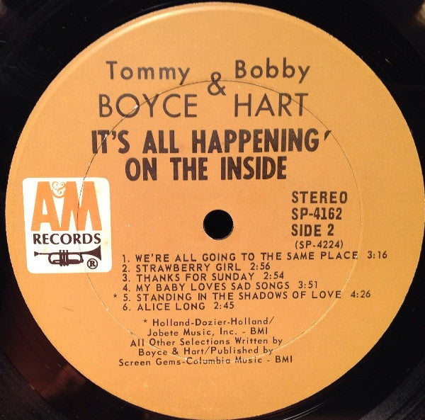 Tommy Boyce & Bobby Hart* : It's All Happening On The Inside (LP, Album)