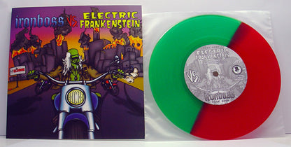 Ironboss / Electric Frankenstein : Ironboss Vs. Electric Frankenstein (7", Ltd, Red)