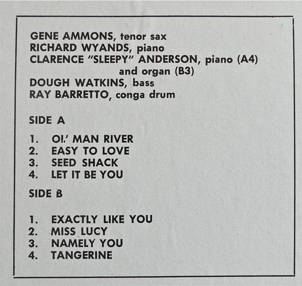 Gene Ammons : "Jug" (LP, RE)