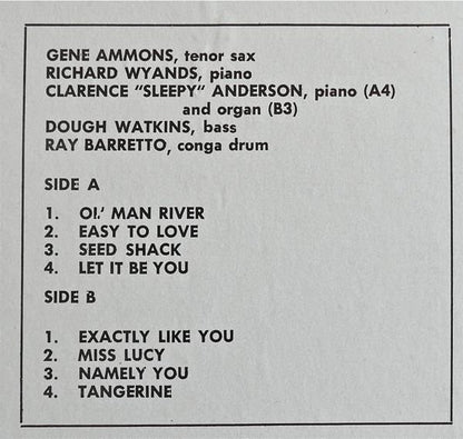Gene Ammons : "Jug" (LP, RE)