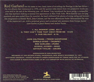 The Red Garland Quintet : All Mornin' Long (CD, Album, Ltd, RE, RM)