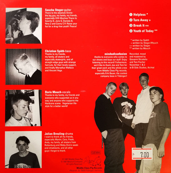 Mindsofconfusion : Untitled (7", Blu)