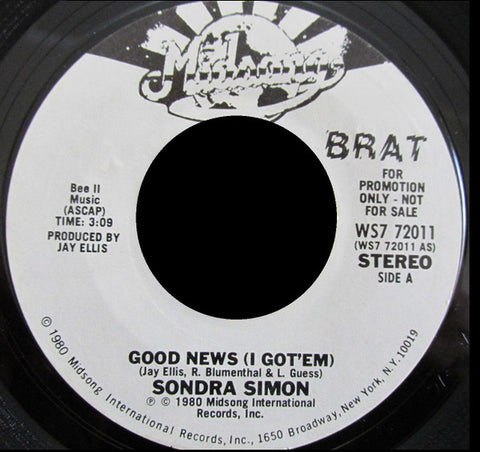 Sondra Simon : Good News (I Got 'Em) (7", Single, Promo)