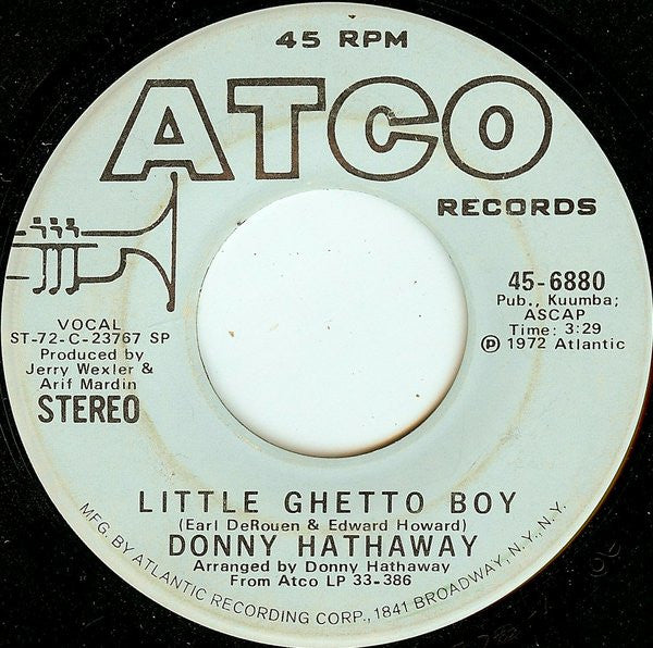 Donny Hathaway : Little Ghetto Boy (7", Mono, Promo, SP )