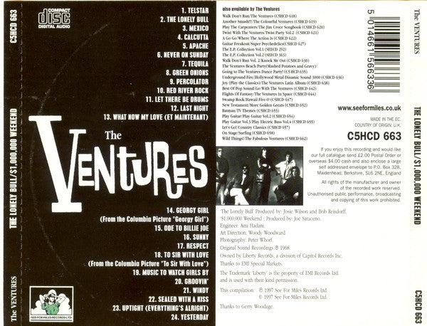 The Ventures : The Lonely Bull / $1,000,000 Weekend (CD, Comp)