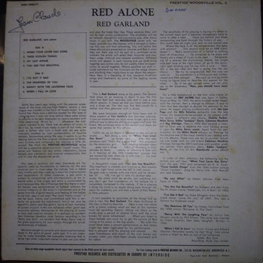 Red Garland : Red Alone - Volume 3 (LP, Album, Mono, Gre)