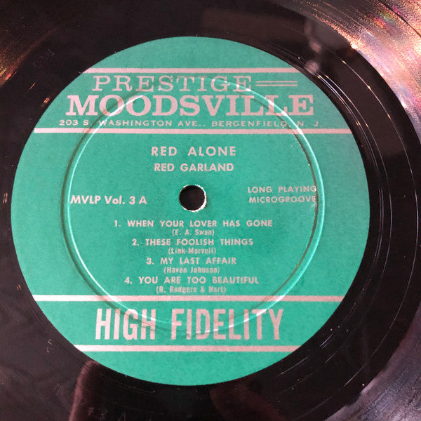 Red Garland : Red Alone - Volume 3 (LP, Album, Mono, Gre)
