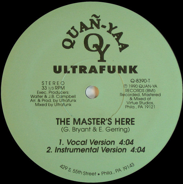 Ultrafunk (2) & Yvette (3) : The Master's Here / Hit It With The "-Ize" (12")