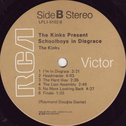 The Kinks : Schoolboys In Disgrace (LP, Album)