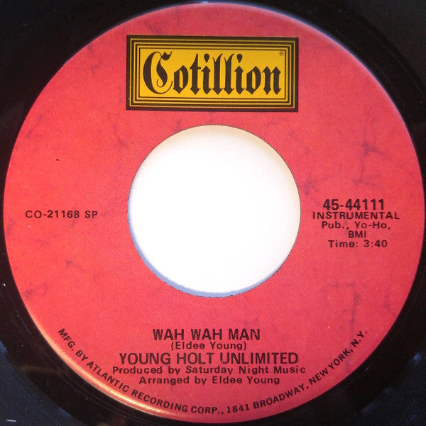 Young Holt Unlimited : Luv-Bugg / Wah Wah Man (7", Spe)