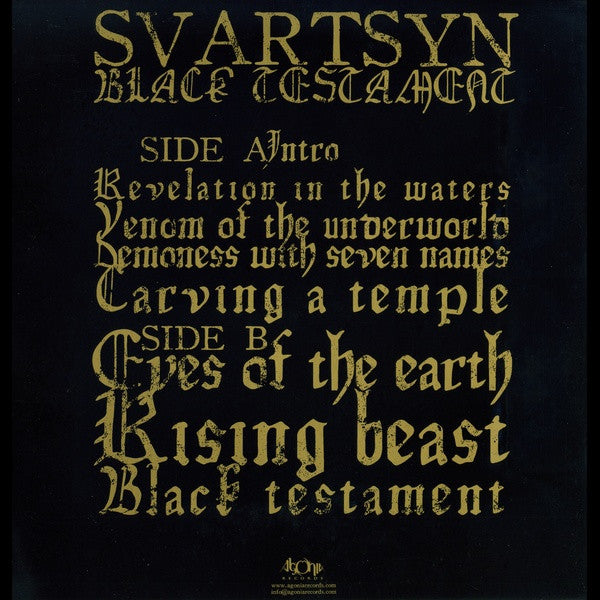 Svartsyn : Black Testament (LP, Album, Ltd)