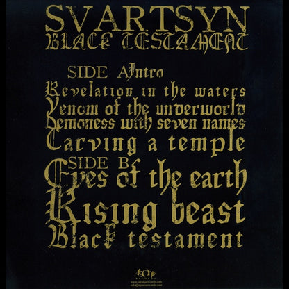 Svartsyn : Black Testament (LP, Album, Ltd)