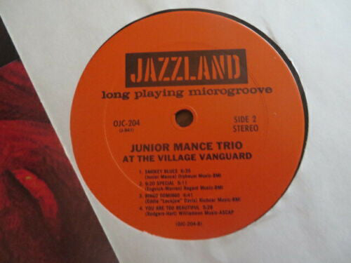 Junior Mance Trio : At The Village Vanguard (LP, Album, RE)