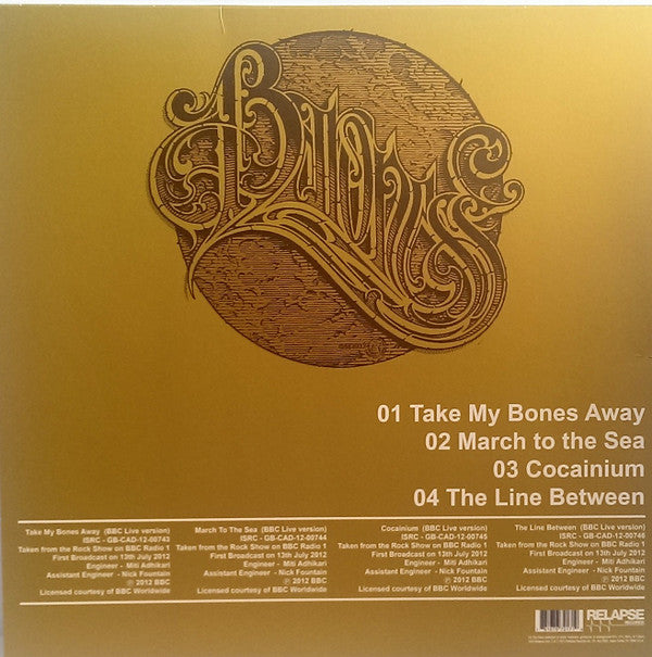 Baroness : Live At Maida Vale - BBC (12", S/Sided, EP, Cle)
