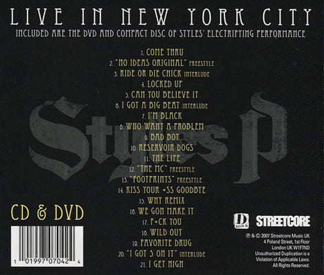 Styles P : Live In New York City (CD, Comp + DVD)