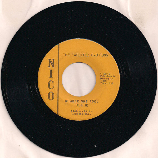 The Fabulous Emotions : Funky Chicken / Number One Fool (7")