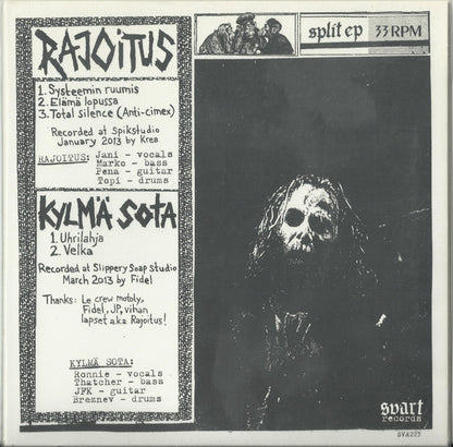 Kylmä Sota / Rajoitus : Kylmä Sota Rajoitus Split Ep (7", EP, Gre)