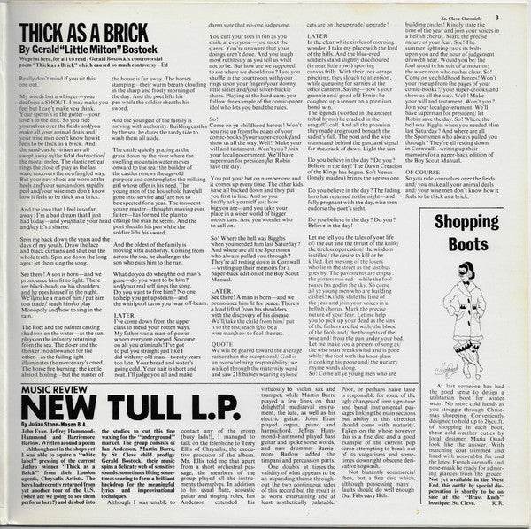 Jethro Tull : Thick As A Brick (LP, Album, RE, Gat)