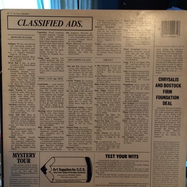 Jethro Tull : Thick As A Brick (LP, Album, RE, Gat)