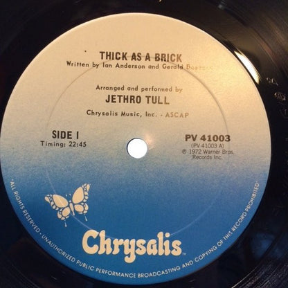 Jethro Tull : Thick As A Brick (LP, Album, RE, Gat)