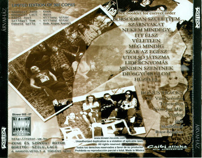 Rotor (9) : Árvaház (CD, Album, Ltd, RM)