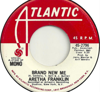 Aretha Franklin : Brand New Me (7", Mono, Promo)