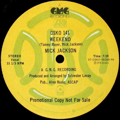 Mick Jackson : Weekend (12", Single, Promo)