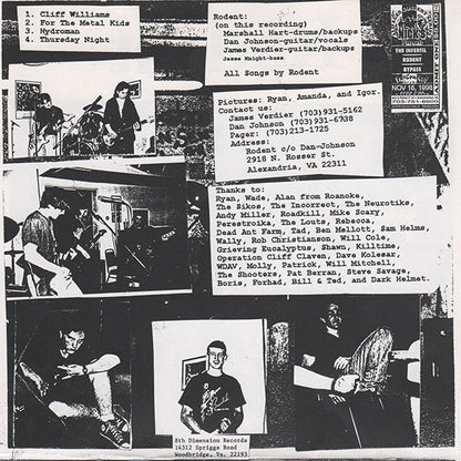 Rodent (4) / The Incorrect : Rodent / It Came From The Wet Spot (7")