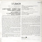 J.S. Bach*, Janet Baker, Robert Tear, John Shirley-Quirk, Neville Marriner*, The Academy Of St. Martin-in-the-Fields : Bach: Cantatas No. 159 & 170 (LP)