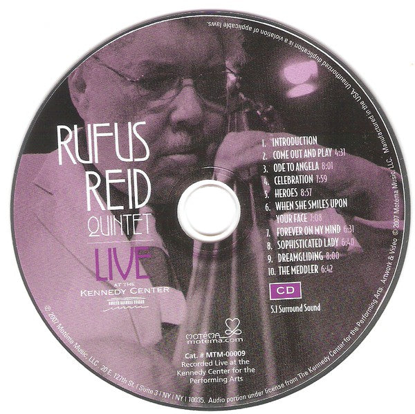 Rufus Reid Quintet : Live At The Kennedy Center (CD + DVD, 5.1)