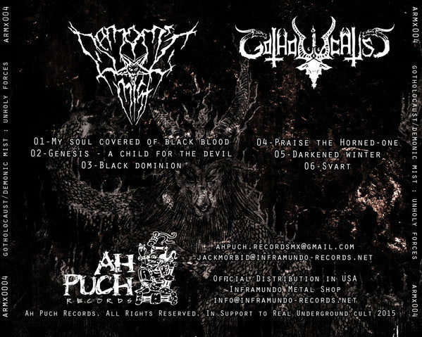 Gotholocaust, Demonic Mist : Unholy Forces (CD, Album, Spl)