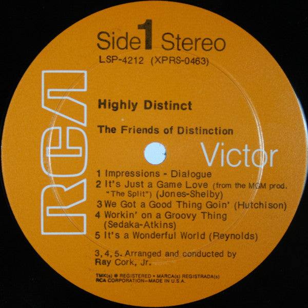 The Friends Of Distinction : Highly Distinct (LP, Album, Roc)