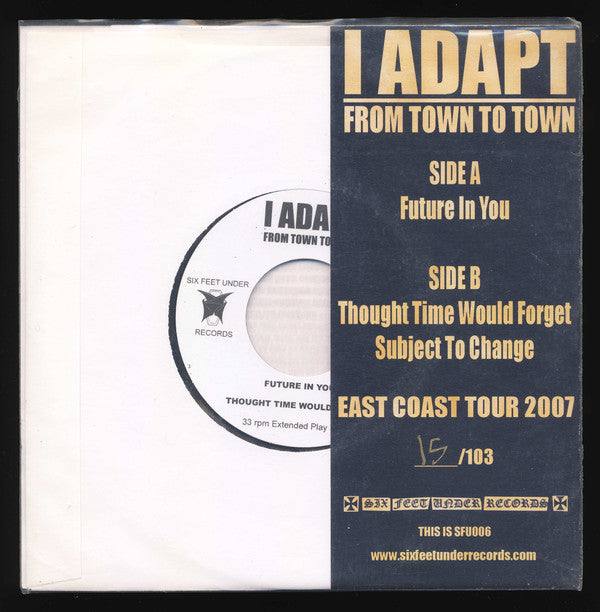 I Adapt : From Town To Town (7", Cle)