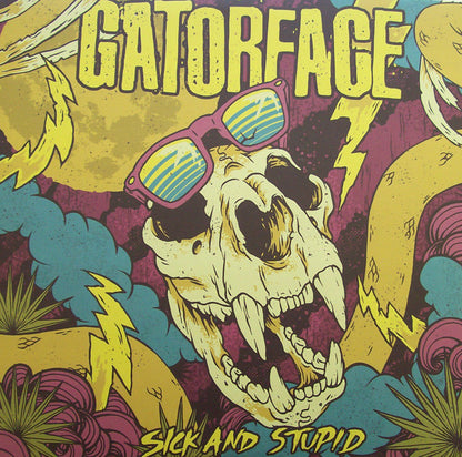 Gatorface - Sick And Stupid (10", S/Sided, Etch, RP, Yel) (VG+)